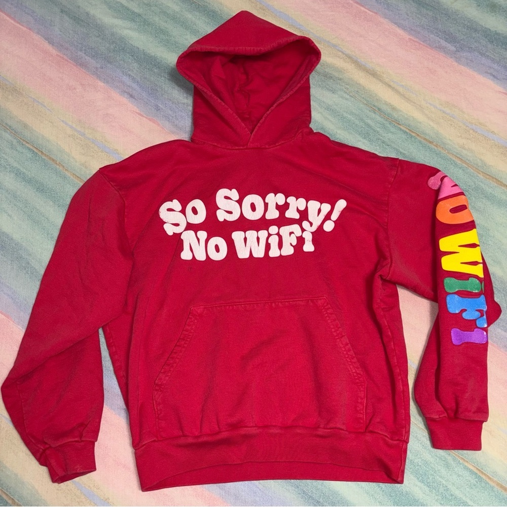 Madhappy So Sorry No WiFi Red Hoodie size S Limited Edition Hoodie